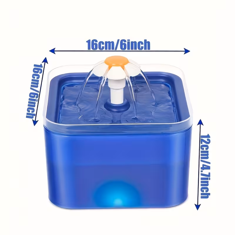 Fuente de Agua para Perros y Gatos con Luz LED 2 Litros